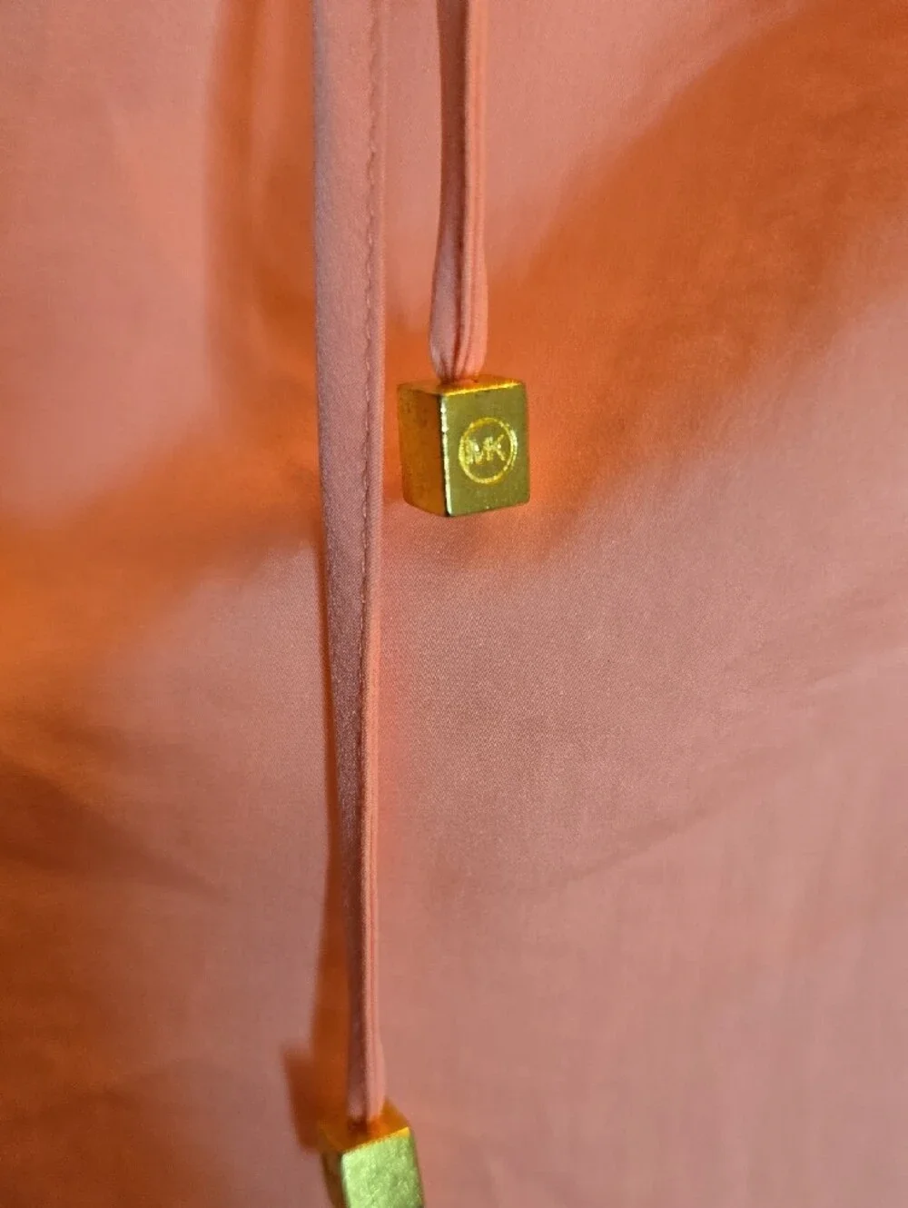 Michael Kors Coral Pink Surplice Short Sleeve Blouse